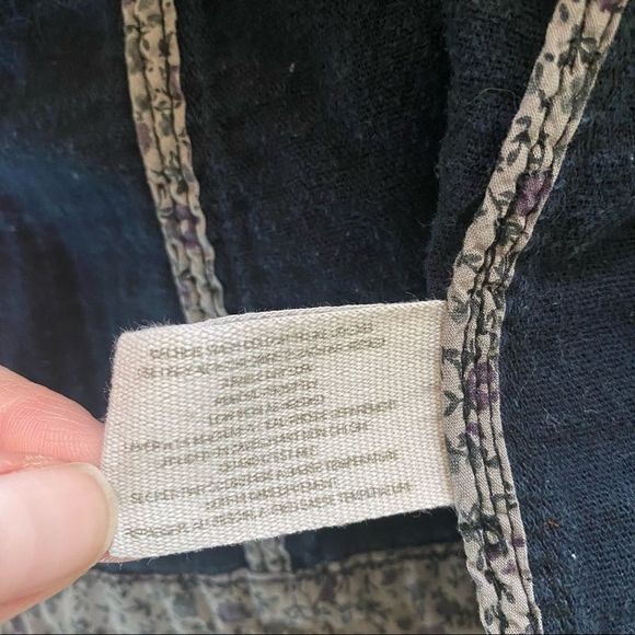 ANTHRO Daughters of Liberation Top Navy Blue Snaps Blazer Size 2 - Picture 4 of 6